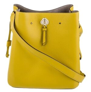 Kate Spade. Yellow Leather Bucket Bag